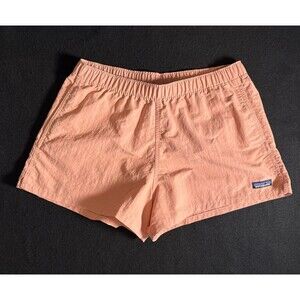 Patagonia Barely Baggies Shorts Medium  Drawstring Performance  Salmon Pink